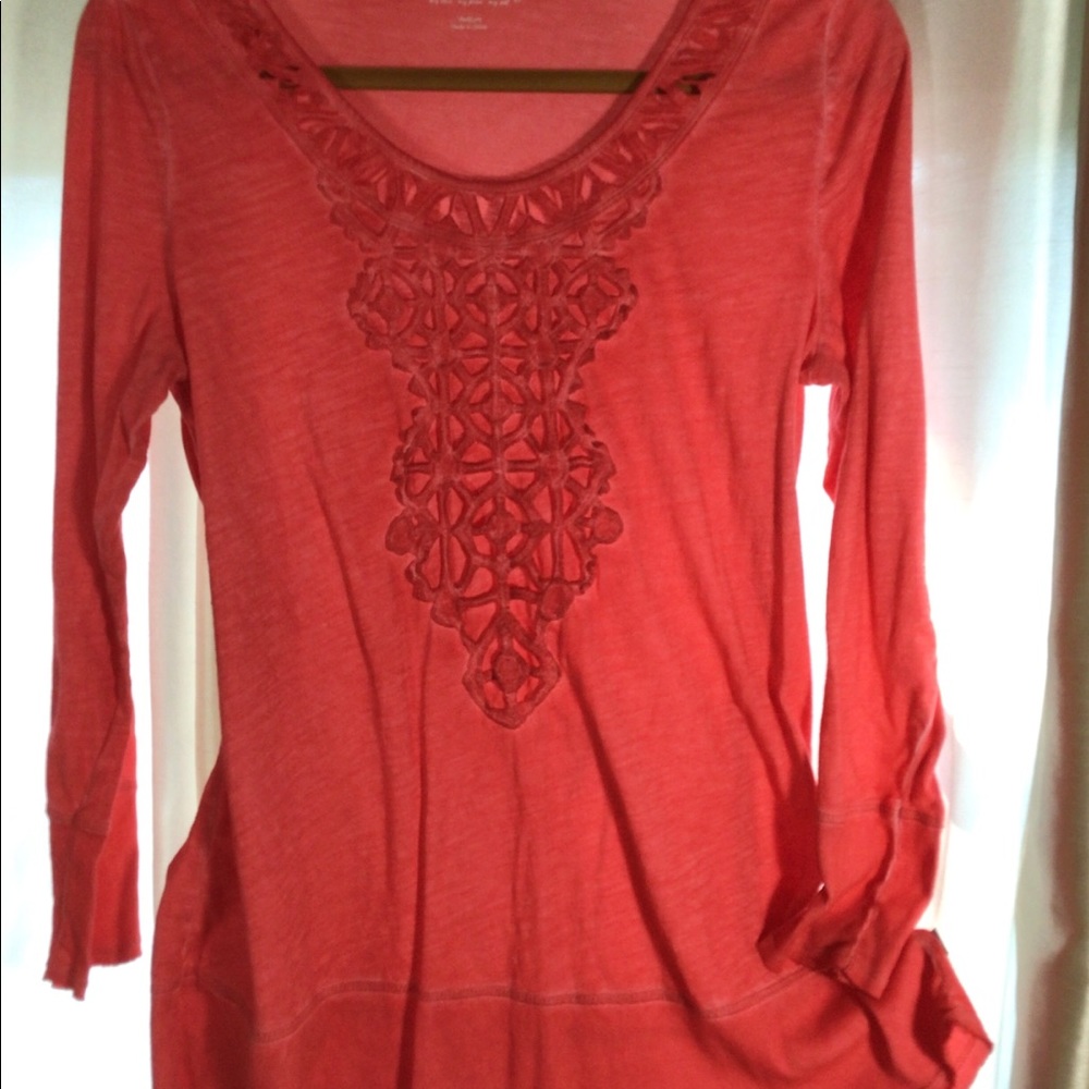 Soft Surroundings Medium Coral Tunic